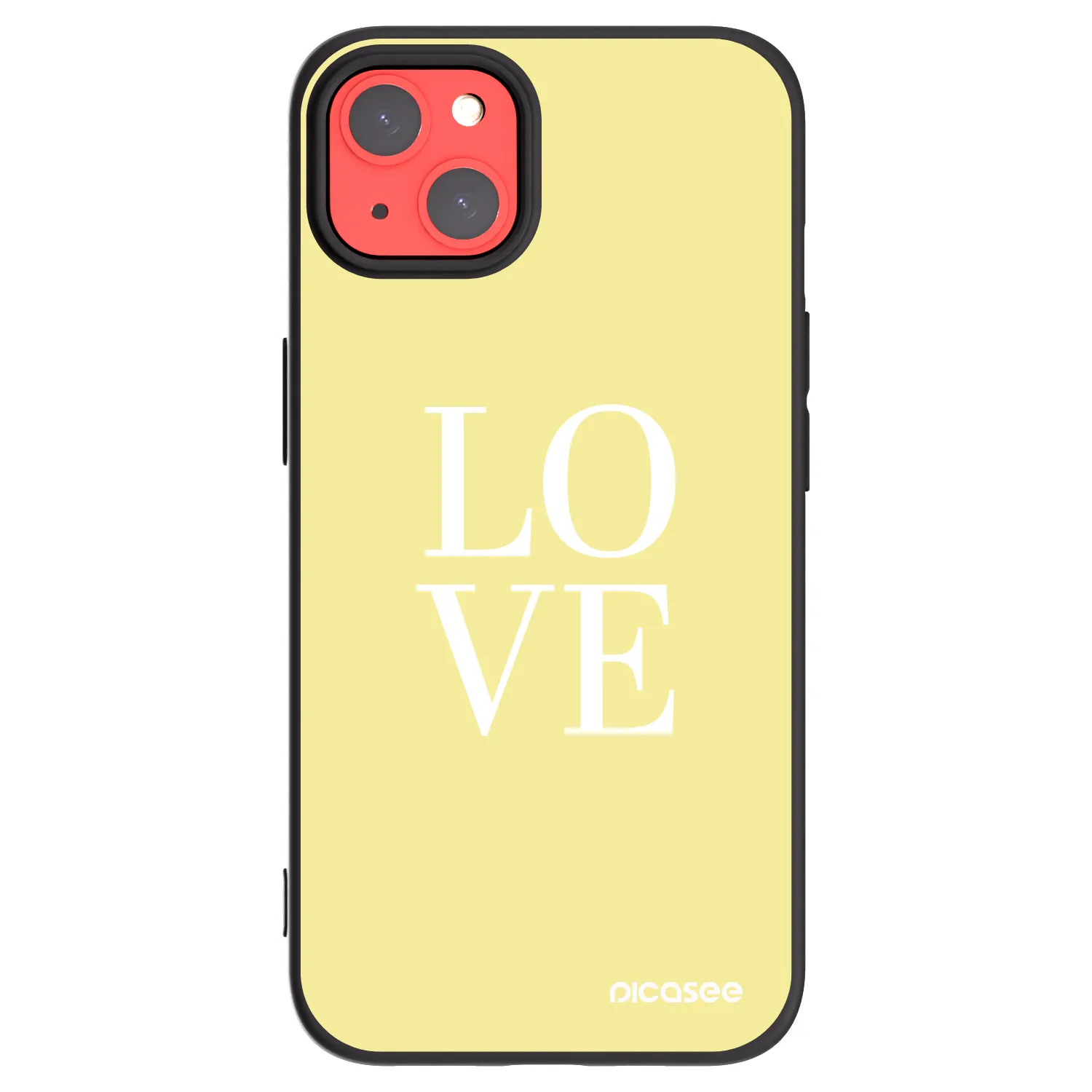 Picasee silikonový černý obal pro Apple iPhone 13 - Love