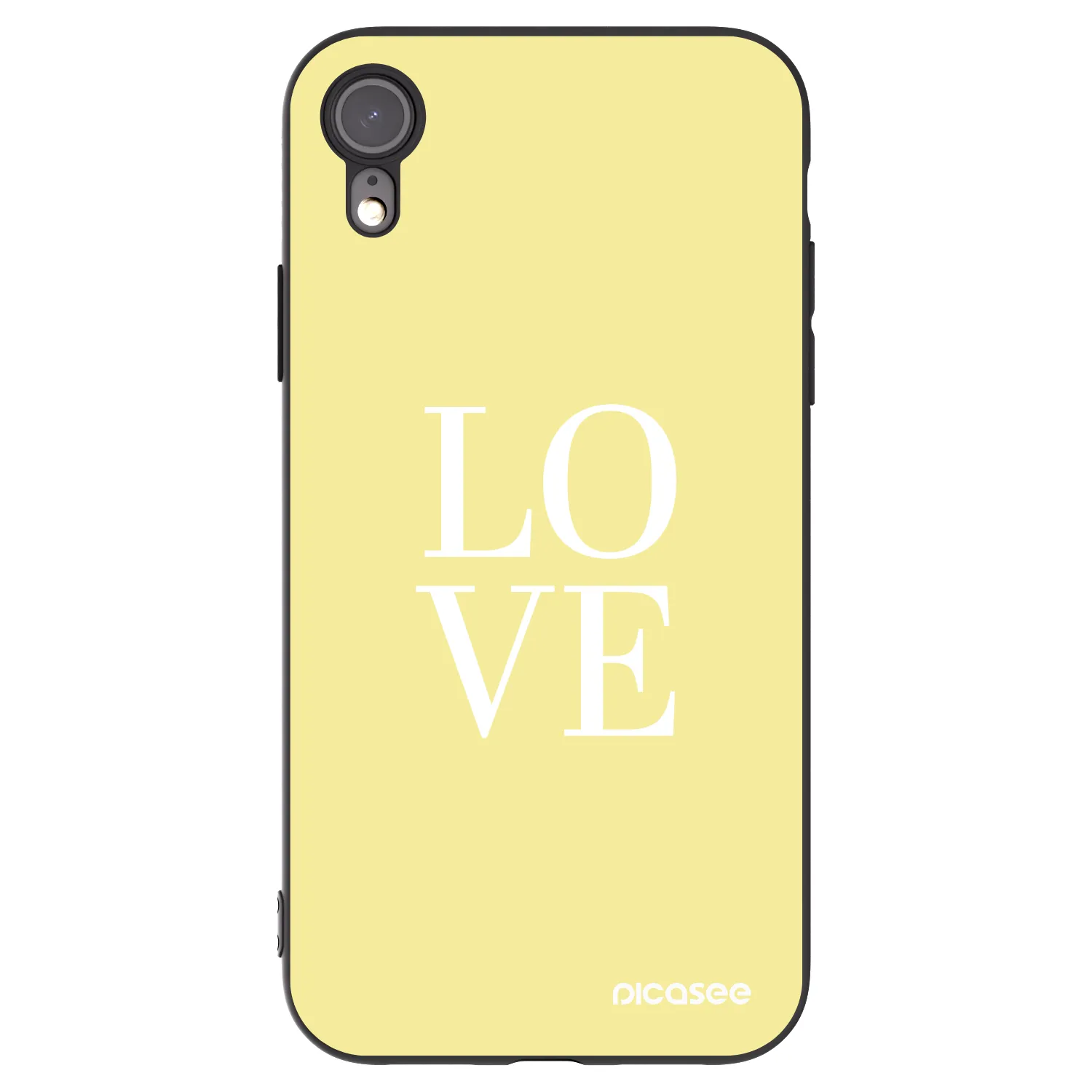 Picasee silikonový černý obal pro Apple iPhone XR - Love