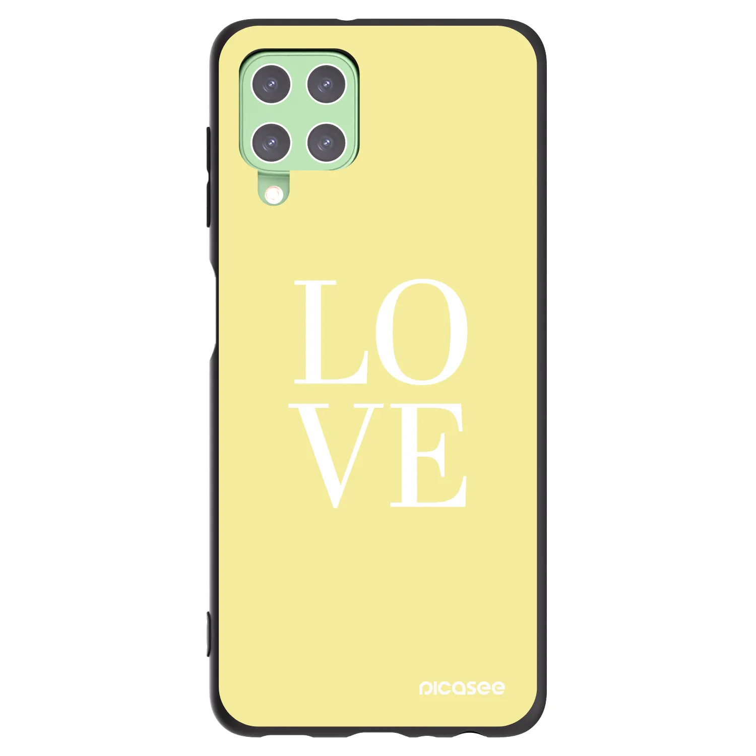 Picasee silikonový černý obal pro Samsung Galaxy A22 A225F 4G - Love