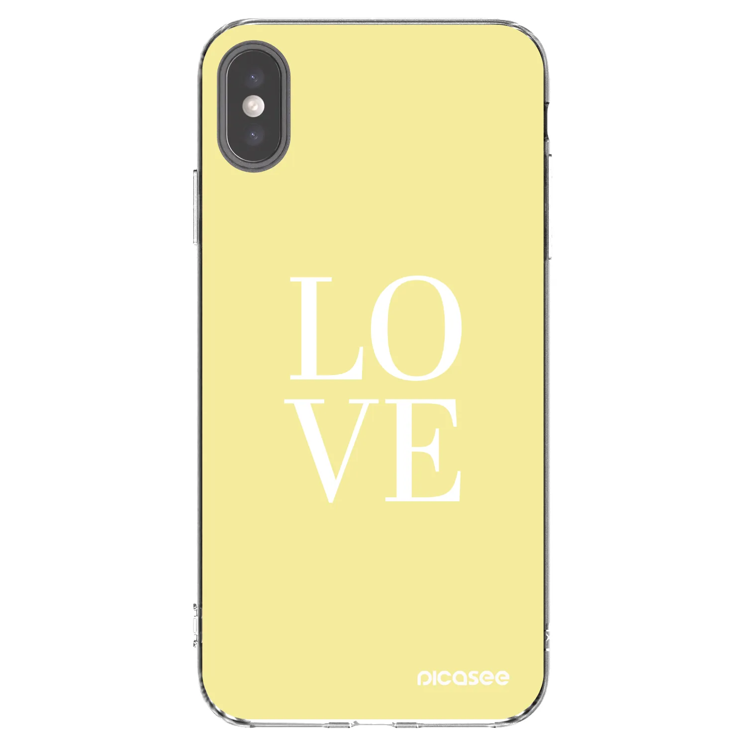 Picasee silikonový průhledný obal pro Apple iPhone XS Max - Love