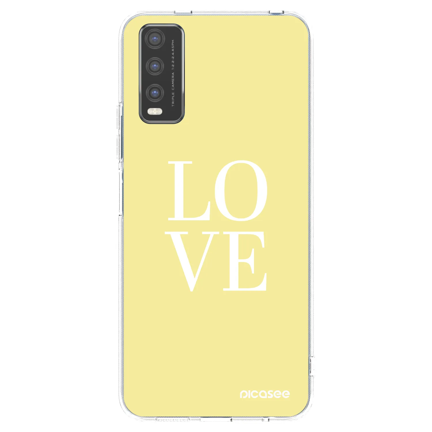 Picasee silikonový průhledný obal pro Vivo Y20s - Love