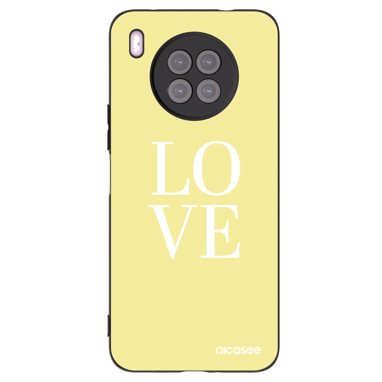 Picasee silikonový černý obal pro Huawei Nova 8i - Love
