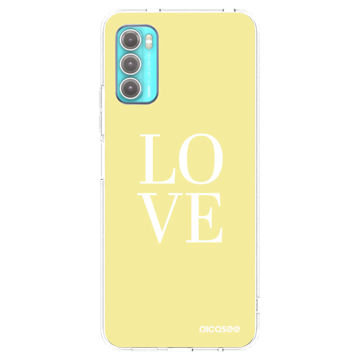 Picasee silikonový průhledný obal pro Motorola Moto G60 - Love