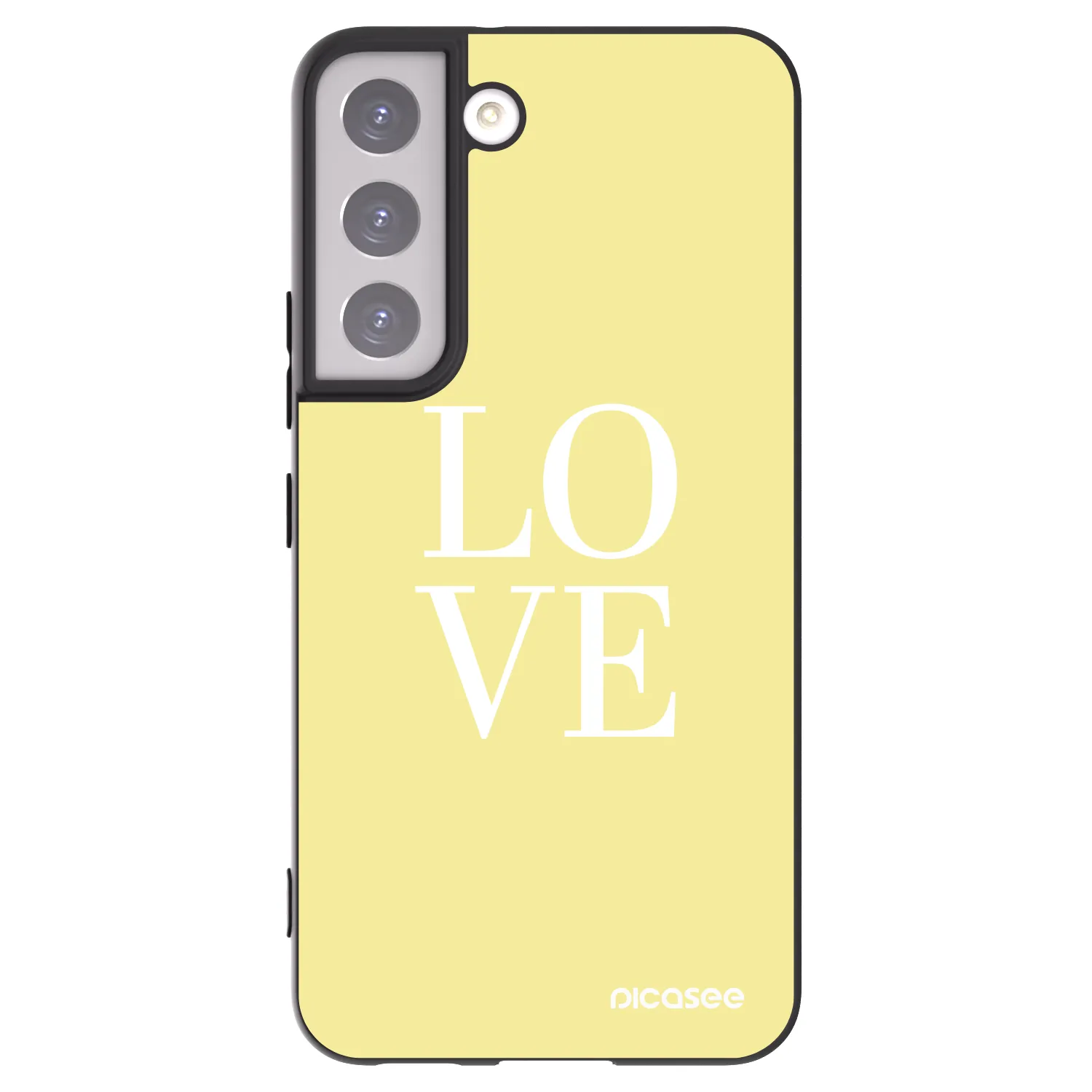 Picasee silikonový černý obal pro Samsung Galaxy S22 5G - Love