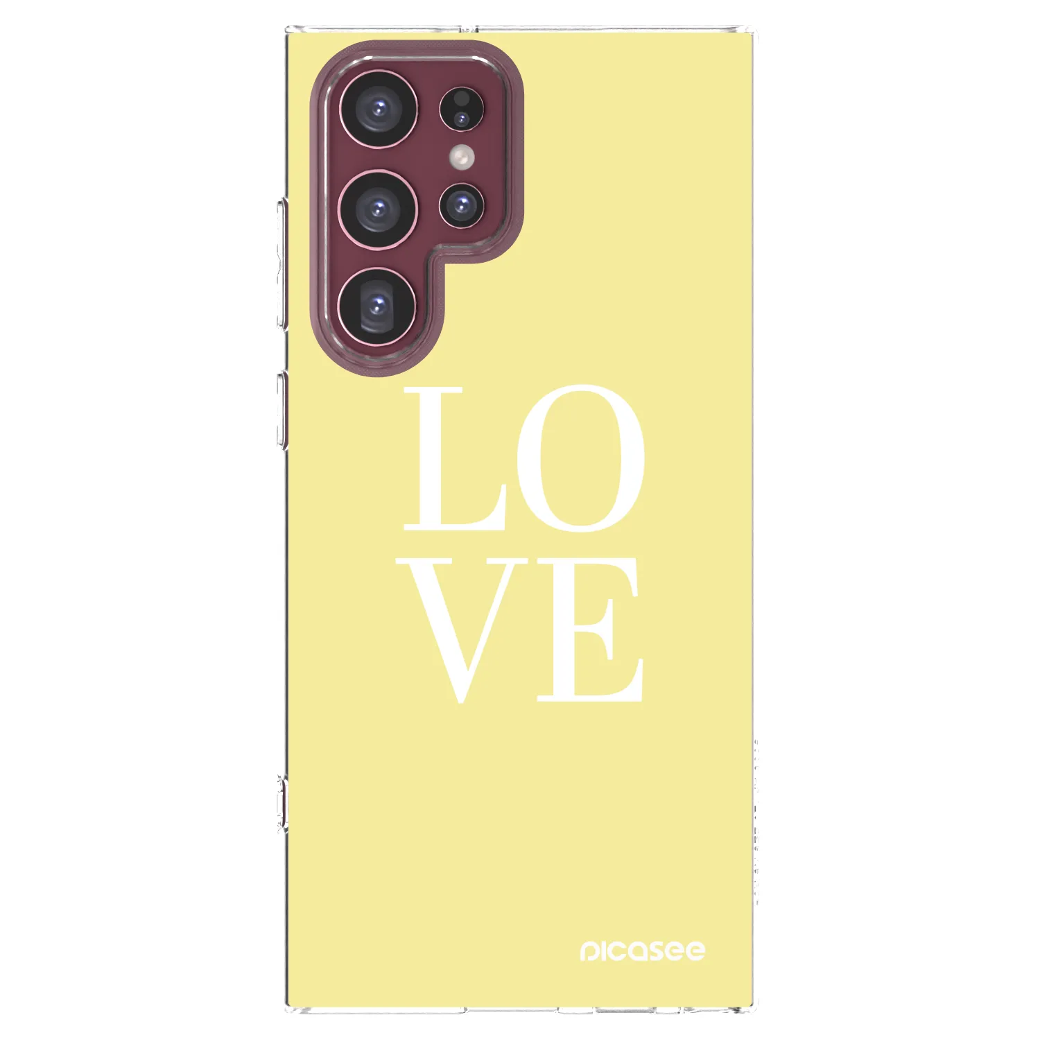 Picasee silikonový průhledný obal pro Samsung Galaxy S22 Ultra 5G - Love