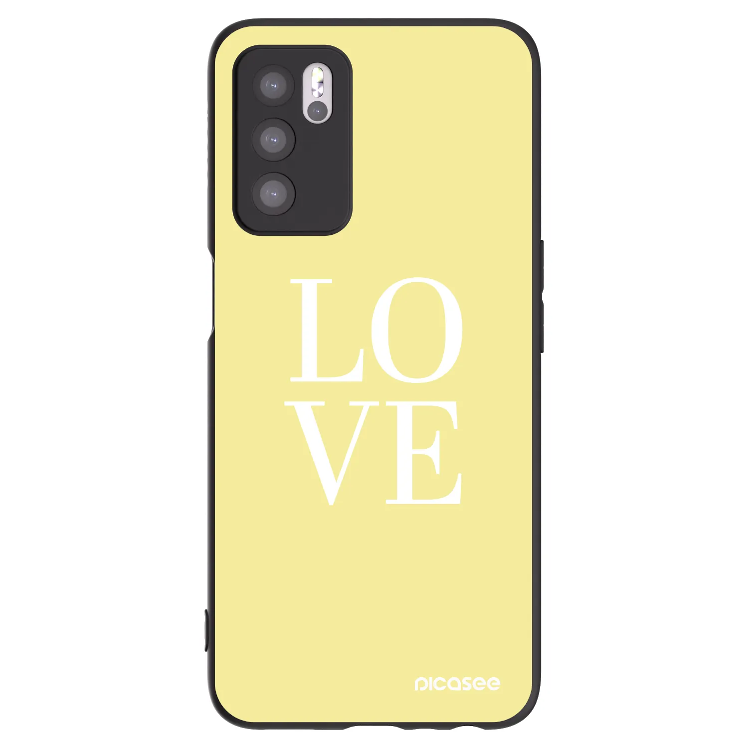Picasee silikonový černý obal pro OPPO A16s - Love
