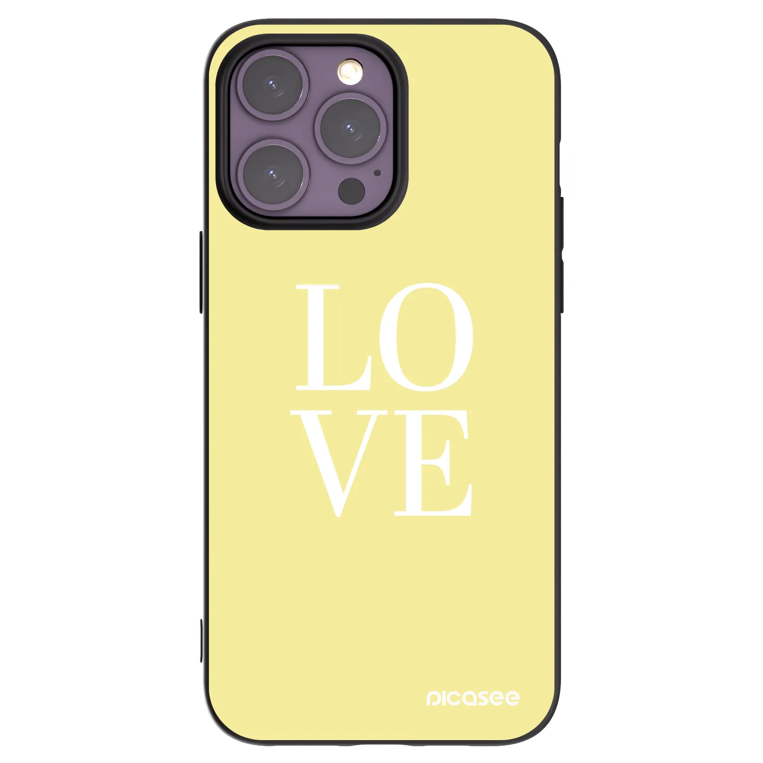 Picasee silikonový černý obal pro Apple iPhone 14 Pro Max - Love