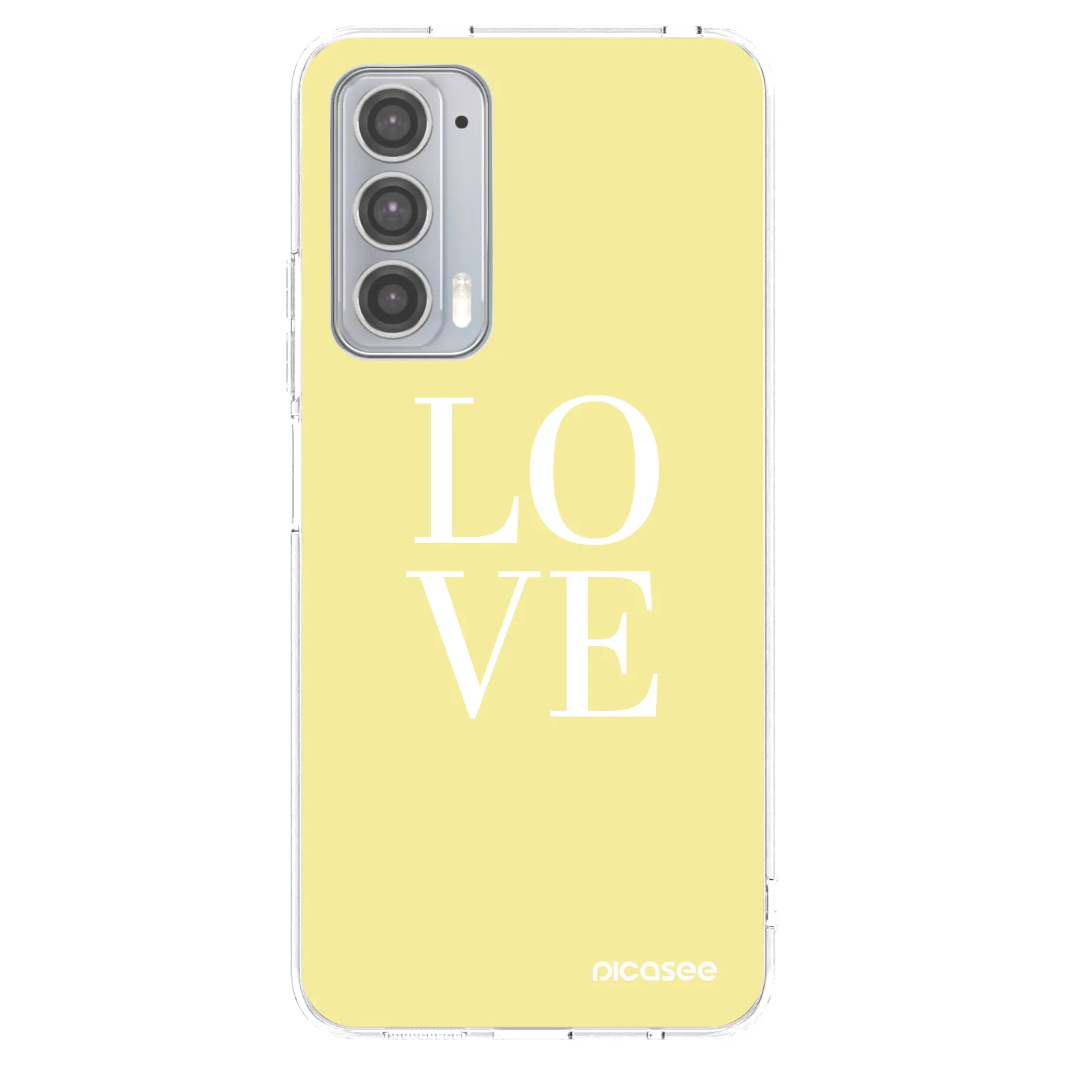 Picasee silikonový průhledný obal pro Motorola Edge 20 - Love