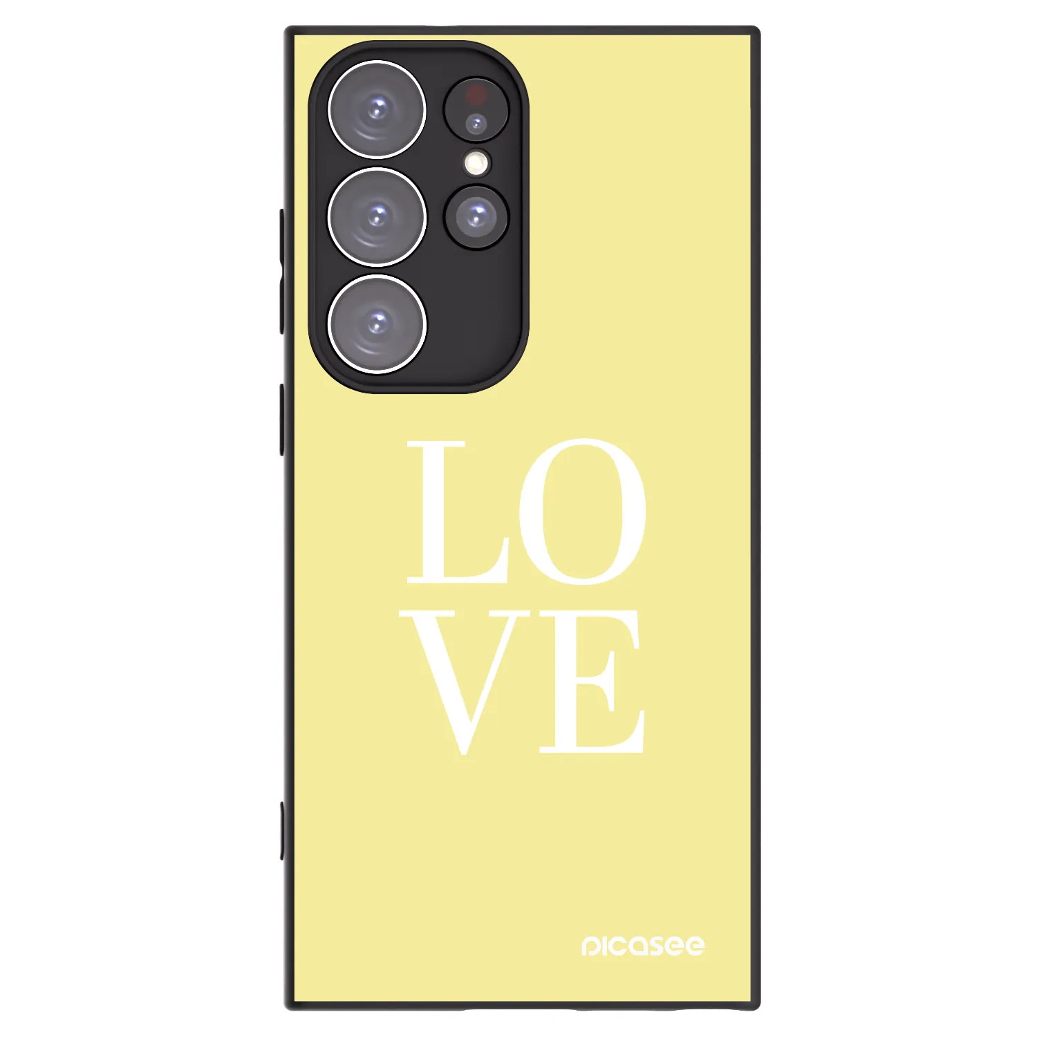 Picasee silikonový černý obal pro Samsung Galaxy S23 Ultra 5G - Love