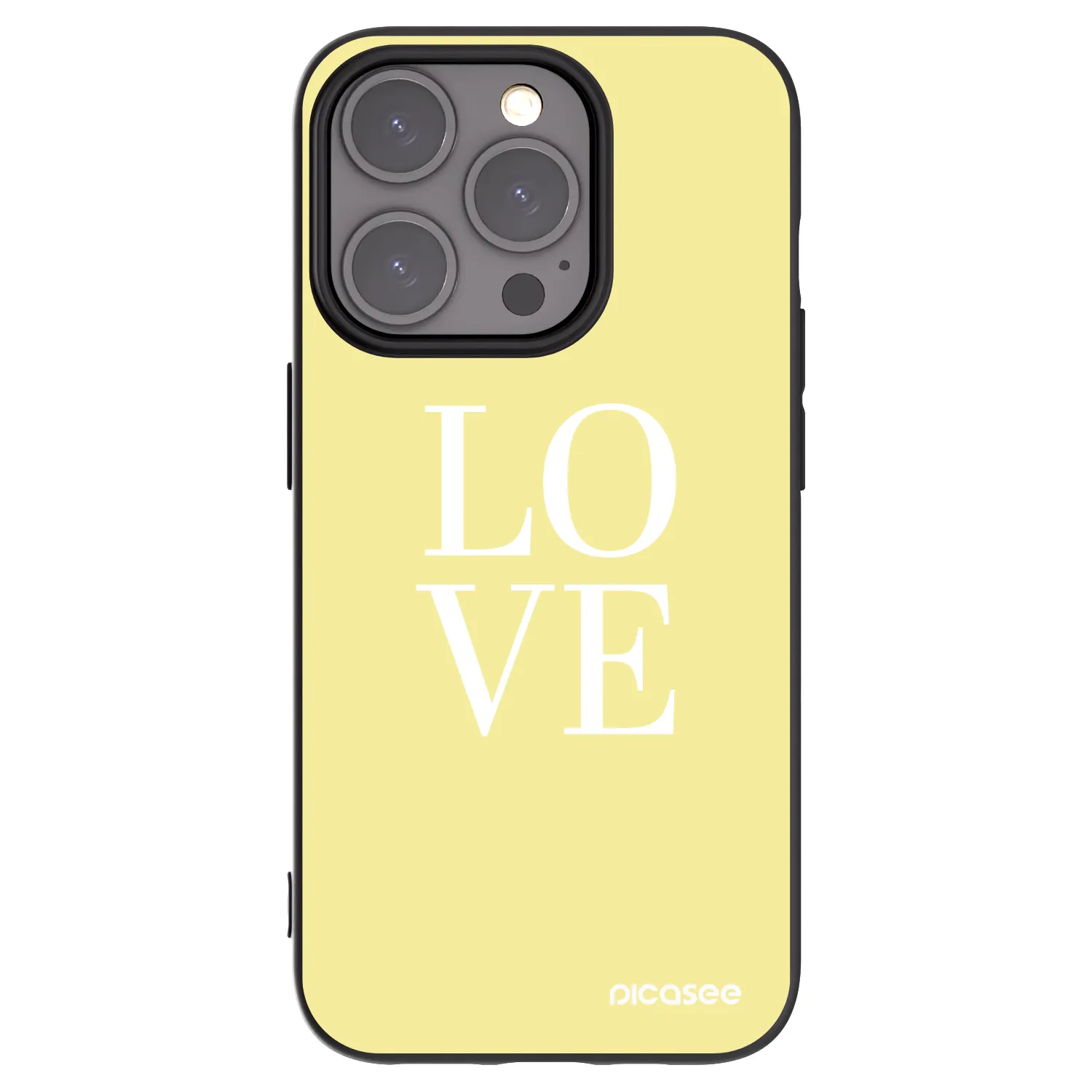 Picasee silikonový černý obal pro Apple iPhone 15 Pro - Love