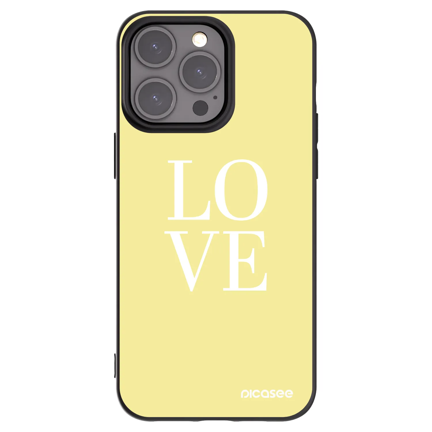 Picasee silikonový černý obal pro Apple iPhone 15 Pro Max - Love