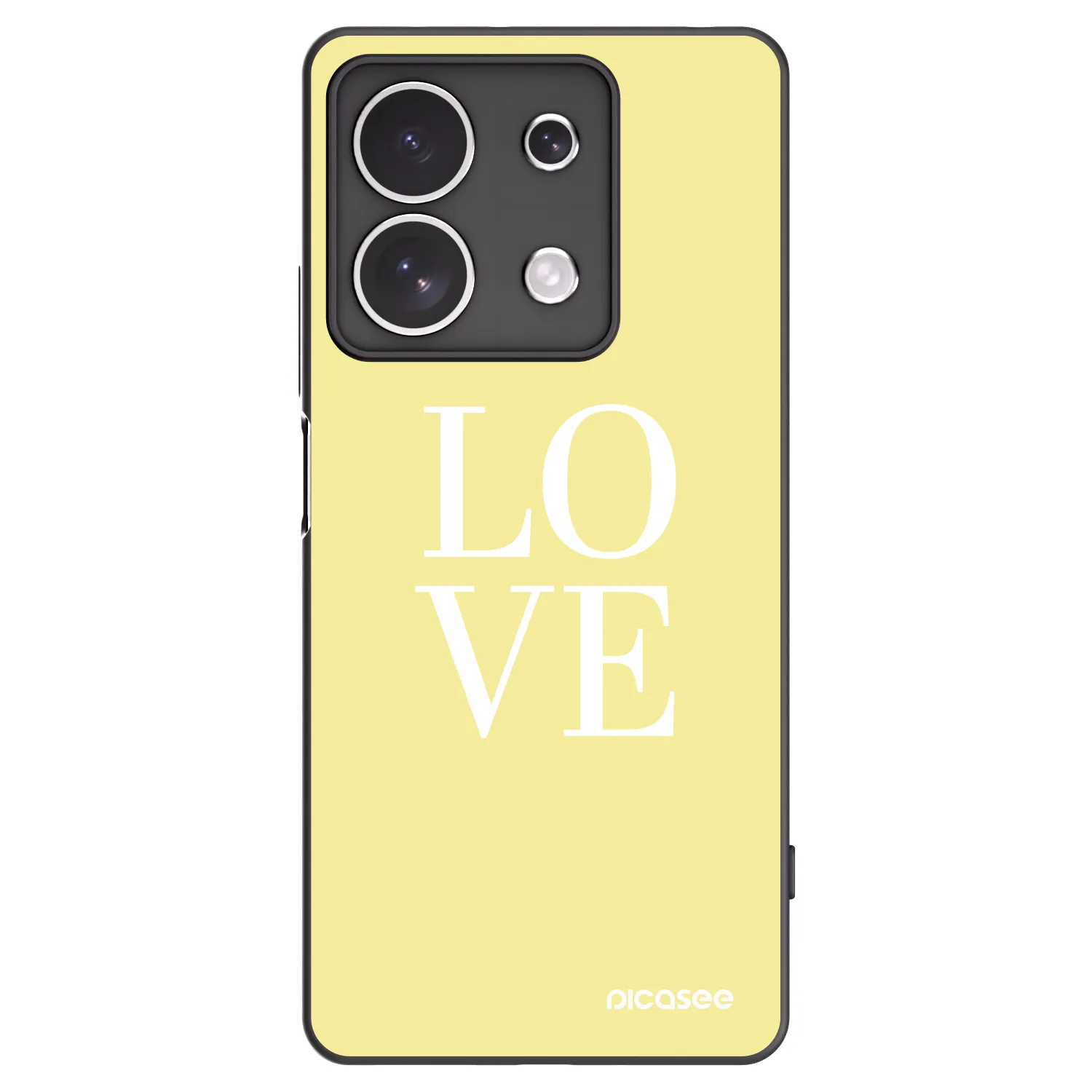 Picasee silikonový černý obal pro Xiaomi Redmi Note 13 4G - Love