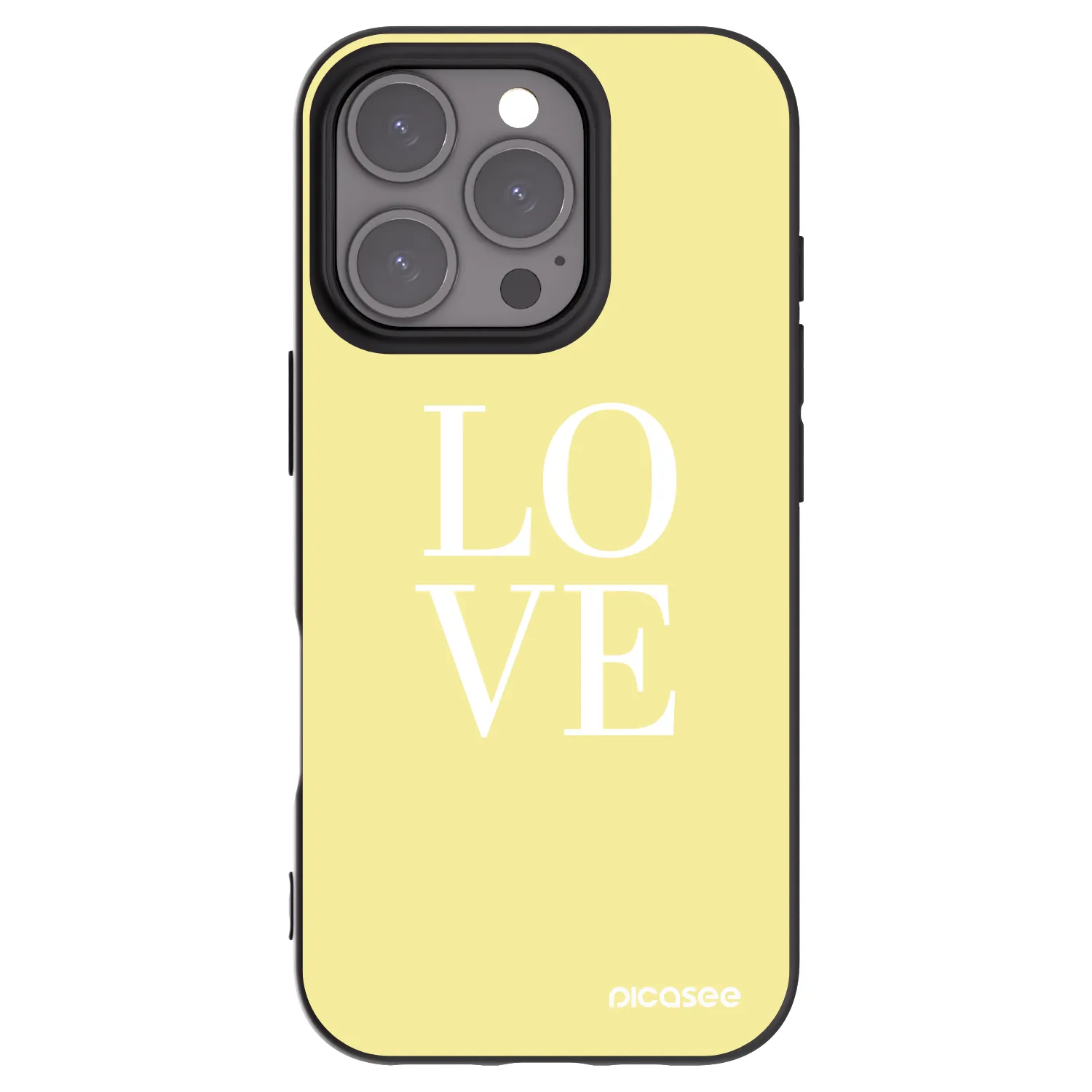 Picasee silikonový černý obal pro Apple iPhone 16 Pro - Love