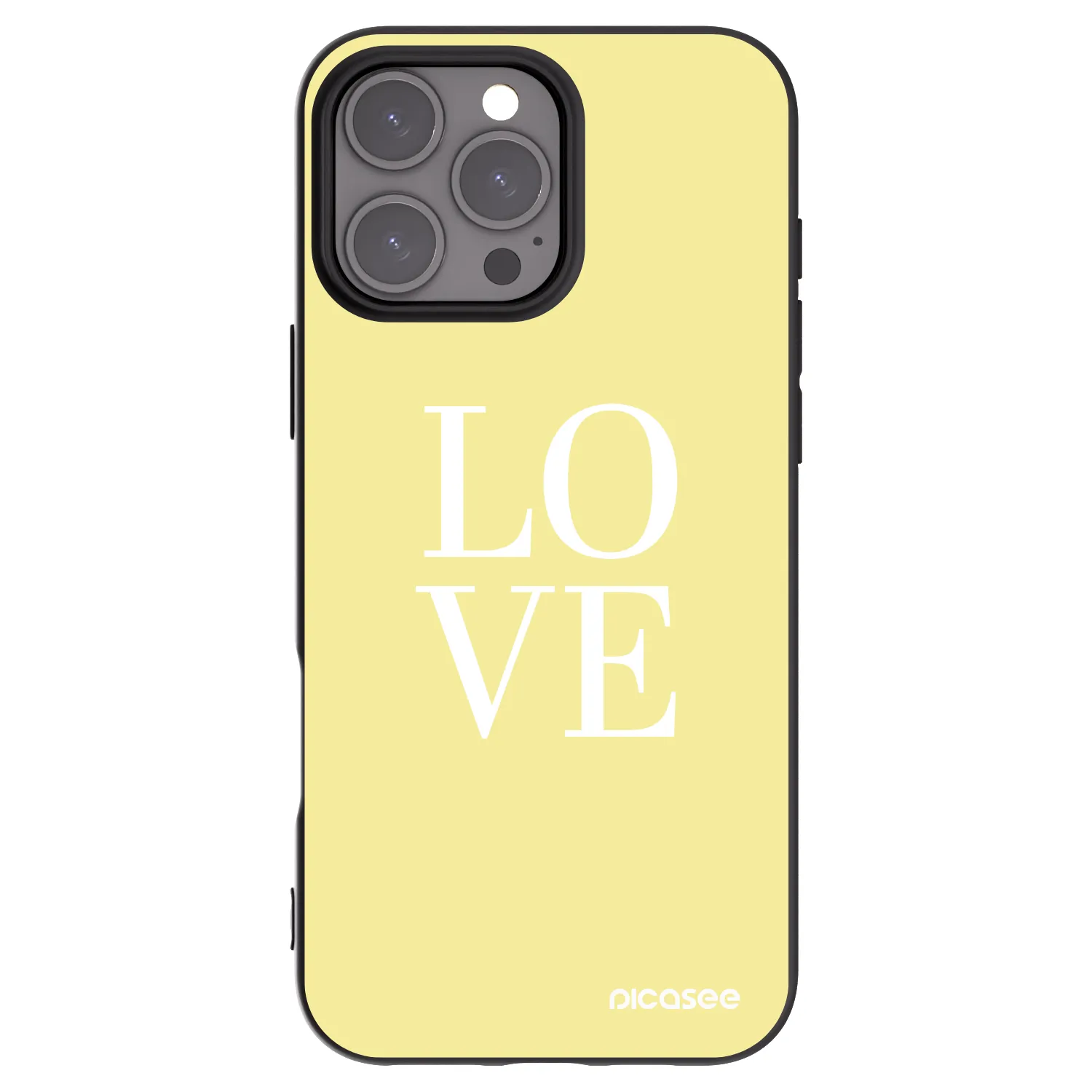 Picasee silikonový černý obal pro Apple iPhone 16 Pro Max - Love