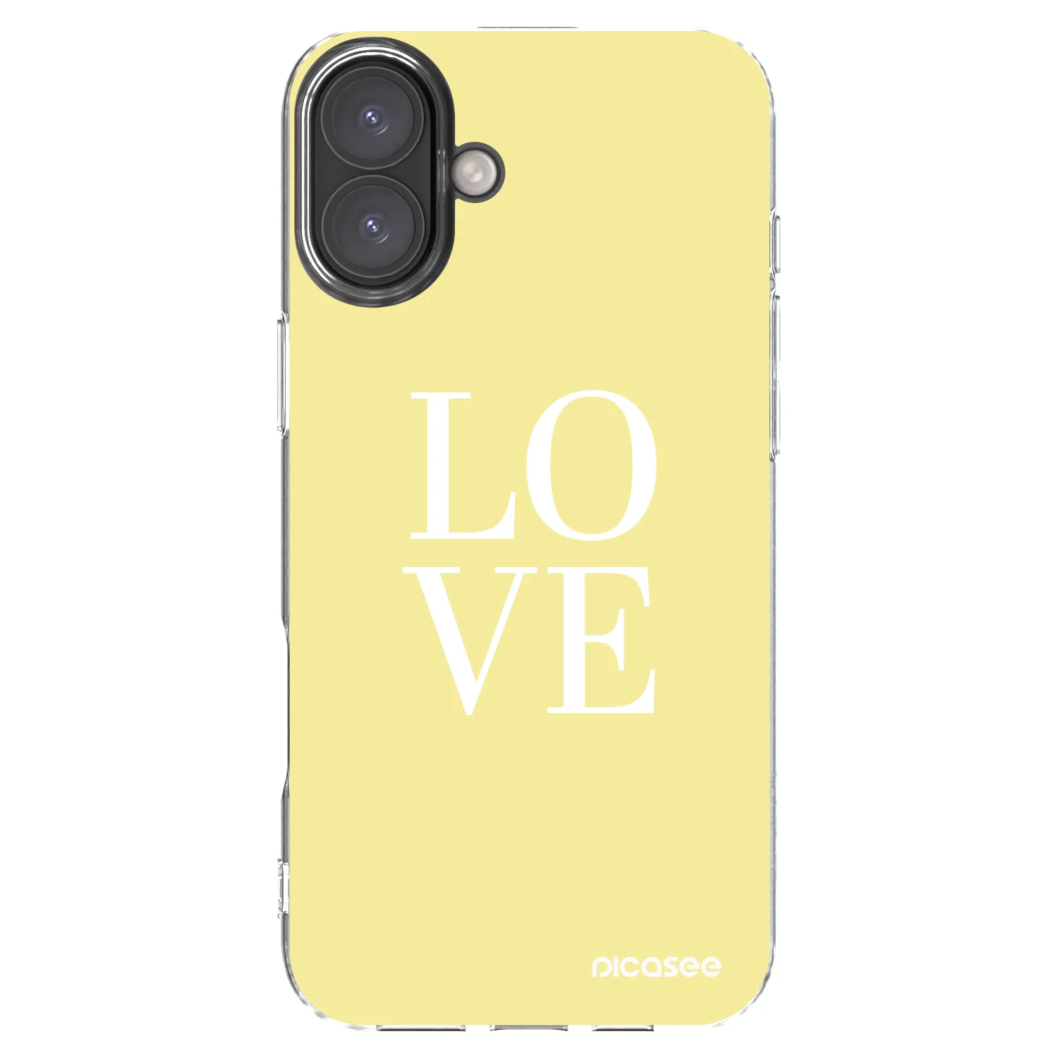 Picasee silikonový průhledný obal pro Apple iPhone 16 Plus - Love