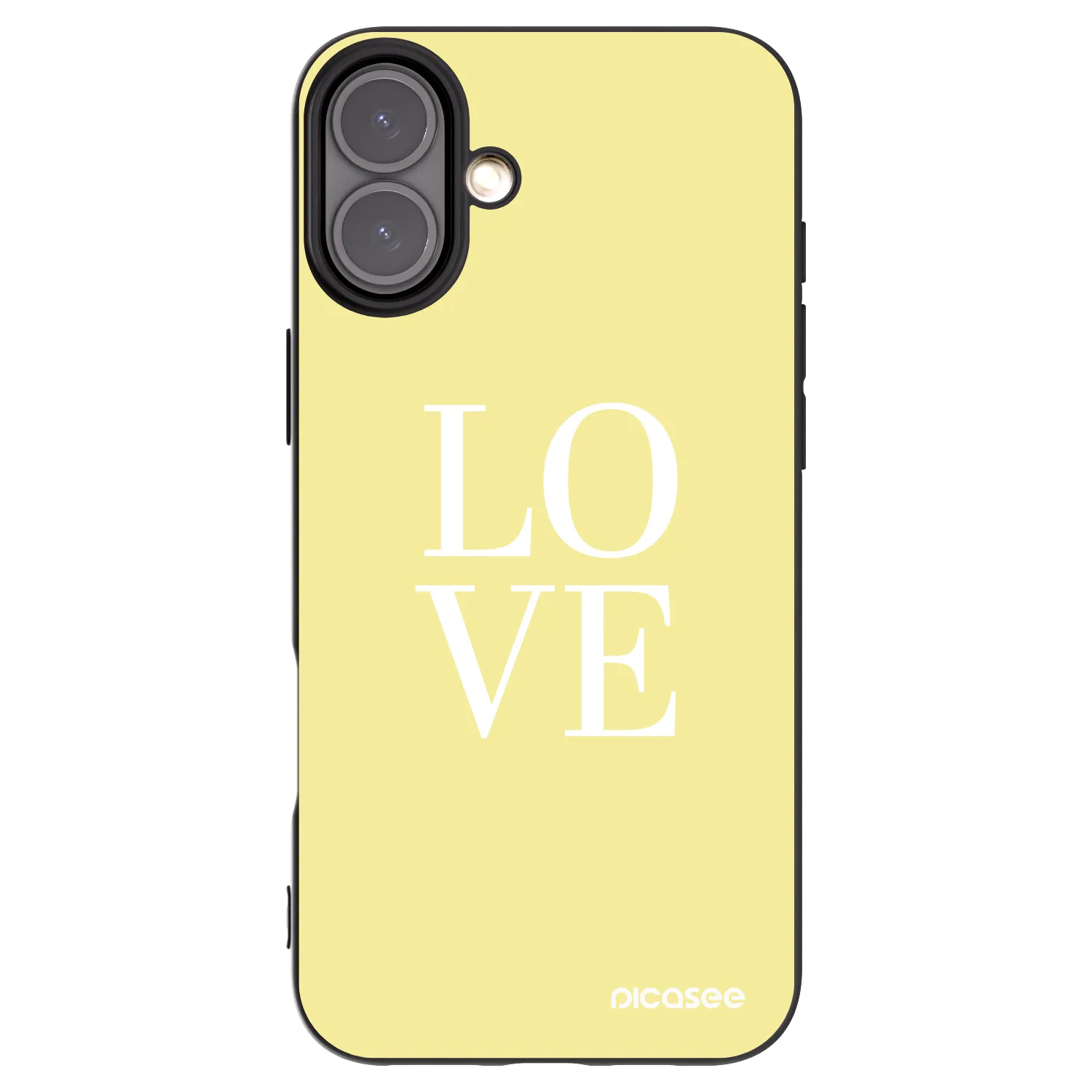Picasee silikonový černý obal pro Apple iPhone 16 Plus - Love