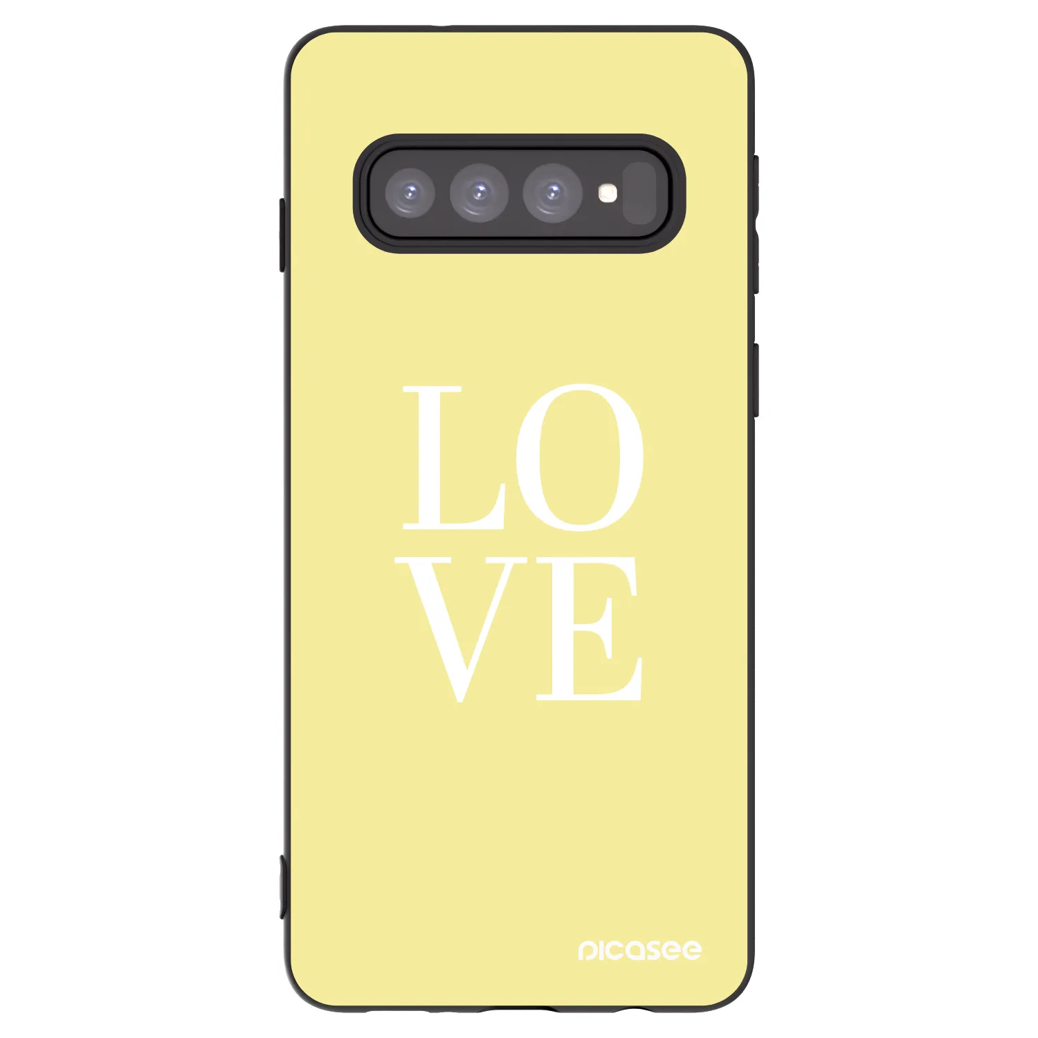 Picasee silikonový černý obal pro Samsung Galaxy S10 G973 - Love