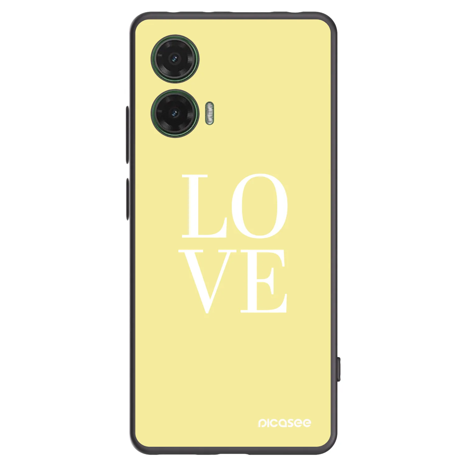 Picasee silikonový černý obal pro Motorola Moto G35 5G - Love
