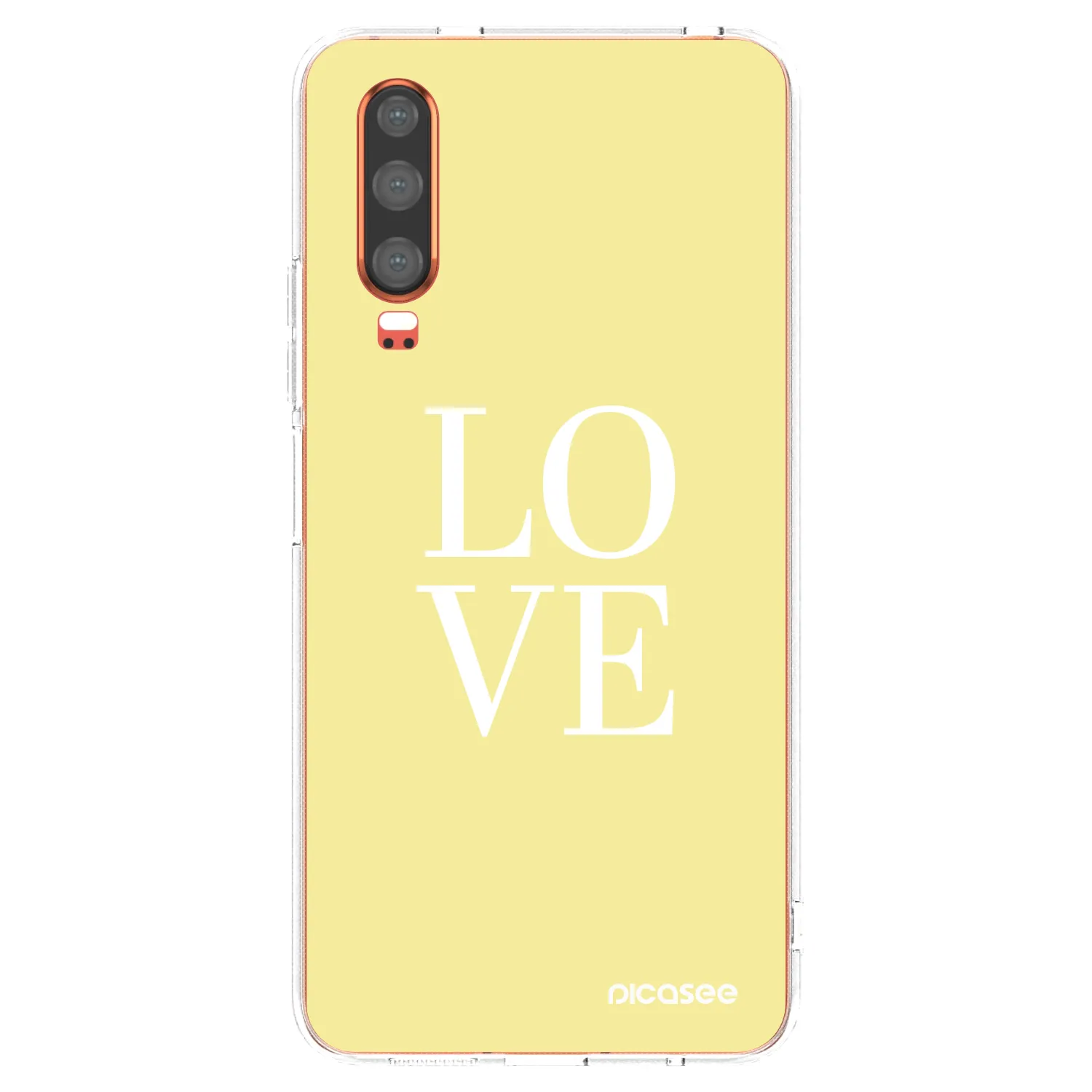 Picasee silikonový průhledný obal pro Huawei P30 - Love