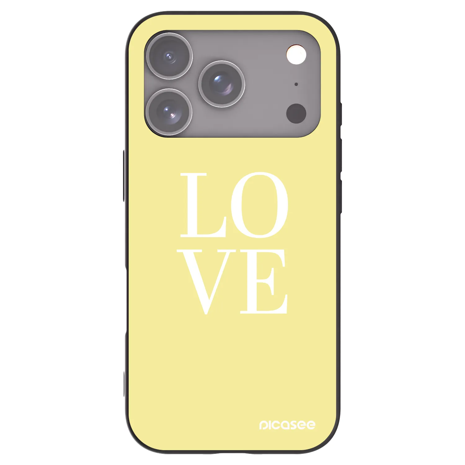 Picasee silikonový černý obal pro Apple iPhone 17 Pro - Love