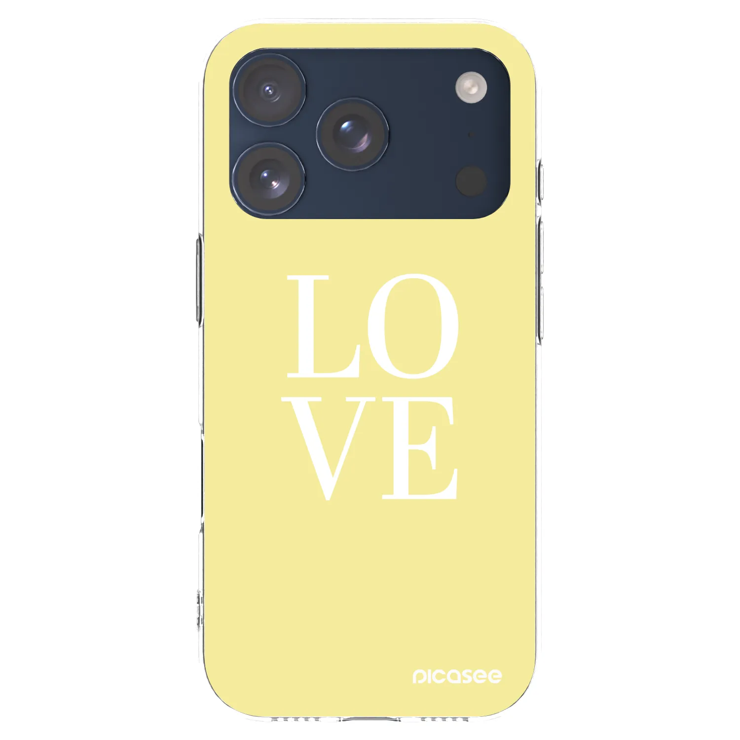 Picasee silikonový průhledný obal pro Apple iPhone 17 Pro - Love