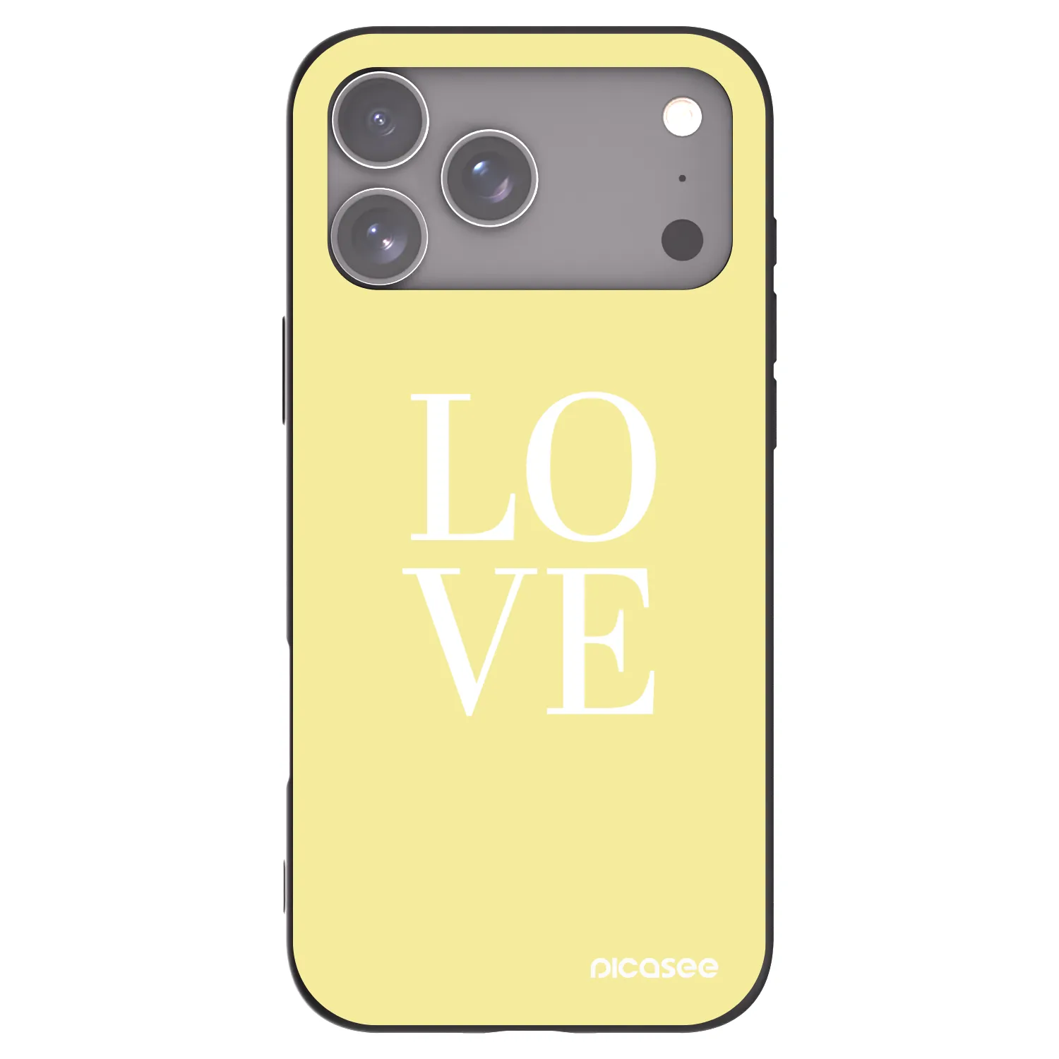 Picasee silikonový černý obal pro Apple iPhone 17 Pro Max - Love