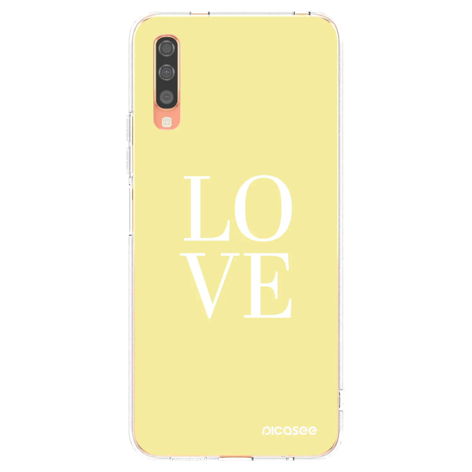 Picasee silikonový průhledný obal pro Samsung Galaxy A70 A705F - Love