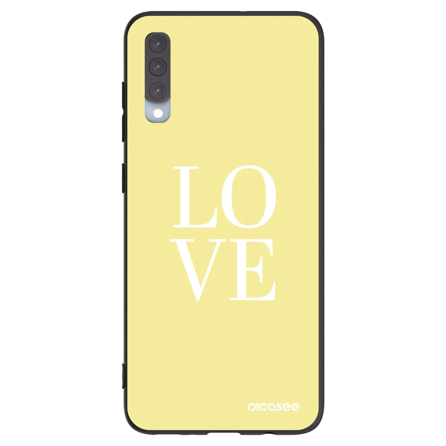 Picasee silikonový černý obal pro Samsung Galaxy A70 A705F - Love