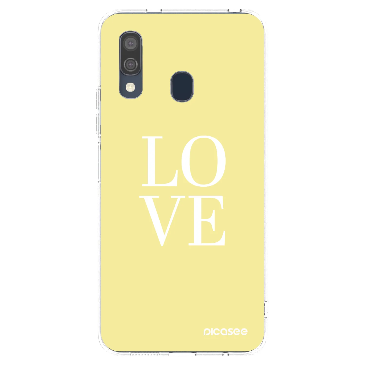 Picasee silikonový průhledný obal pro Samsung Galaxy A40 A405F - Love
