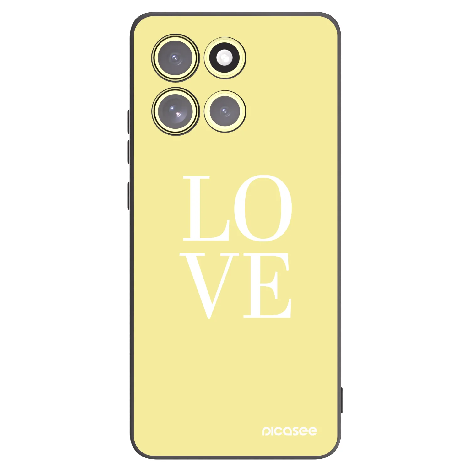 Picasee silikonový černý obal pro Motorola Moto G86 Power 5G - Love