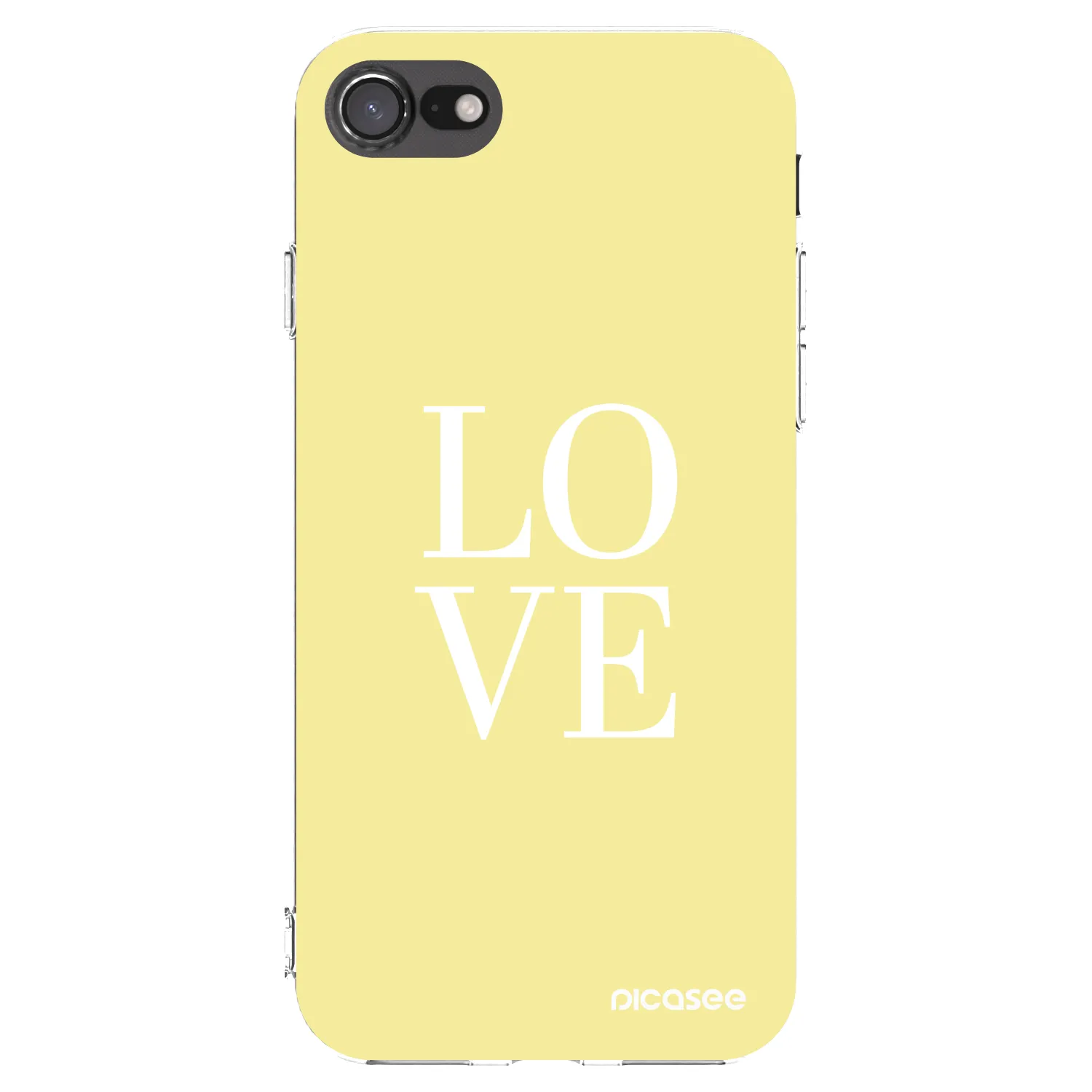 Picasee silikonový průhledný obal pro Apple iPhone 8 - Love