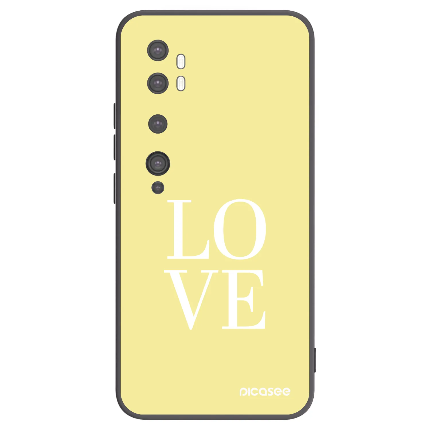 Picasee silikonový černý obal pro Xiaomi Mi Note 10 (Pro) - Love