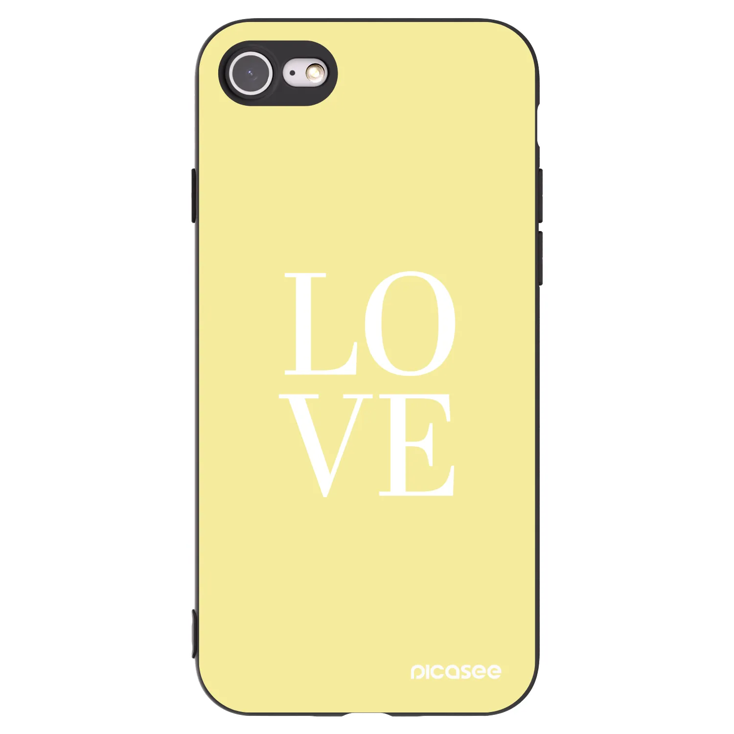 Picasee silikonový černý obal pro Apple iPhone SE 2020 - Love