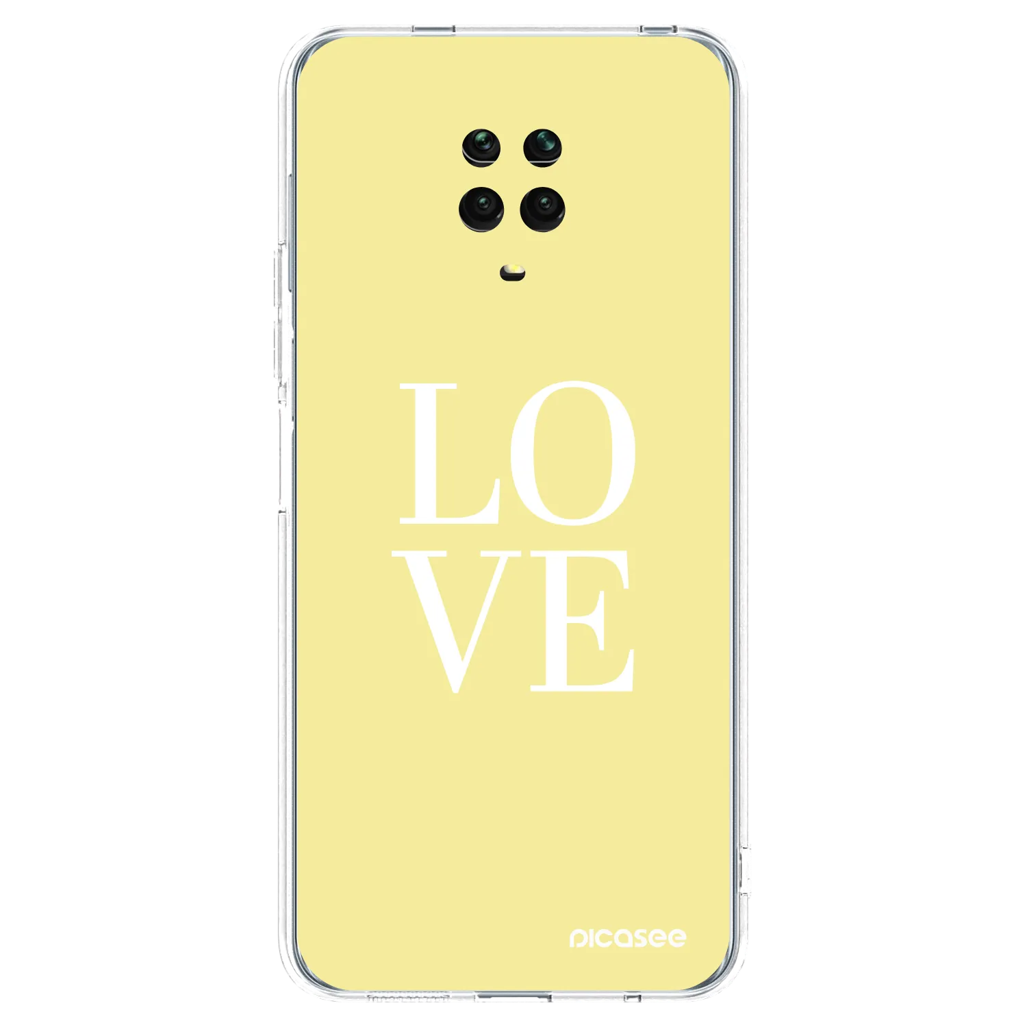 Picasee silikonový průhledný obal pro Xiaomi Redmi Note 9 Pro - Love