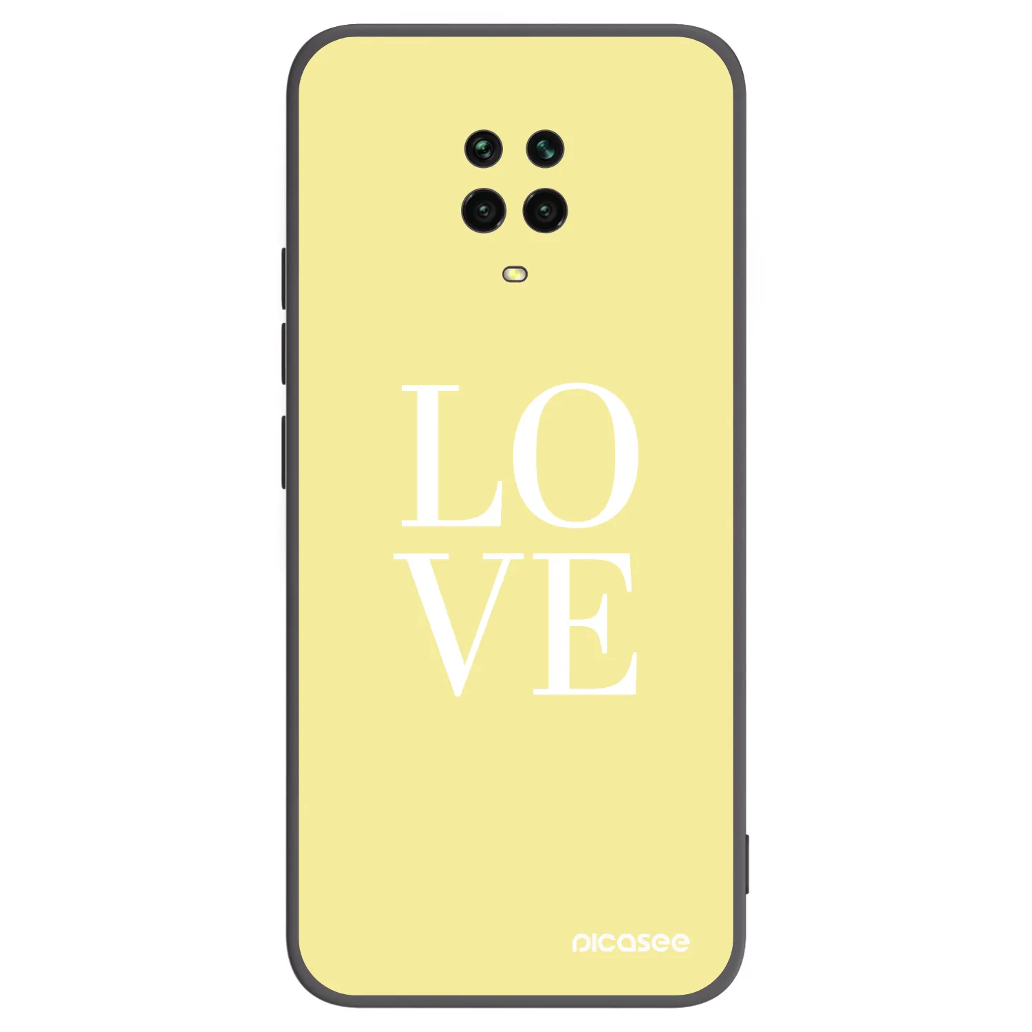 Picasee silikonový černý obal pro Xiaomi Redmi Note 9 Pro - Love