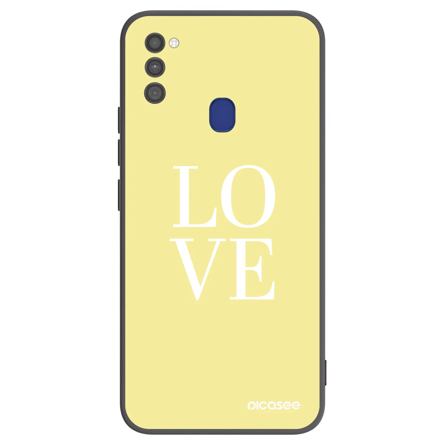 Picasee silikonový černý obal pro Samsung Galaxy M21 M215F - Love