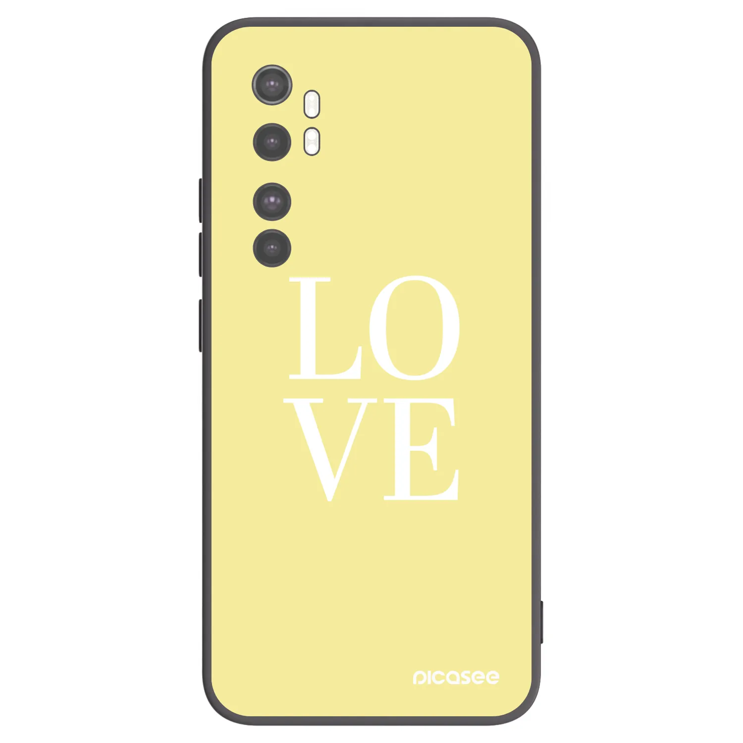 Picasee silikonový černý obal pro Xiaomi Mi Note 10 Lite - Love