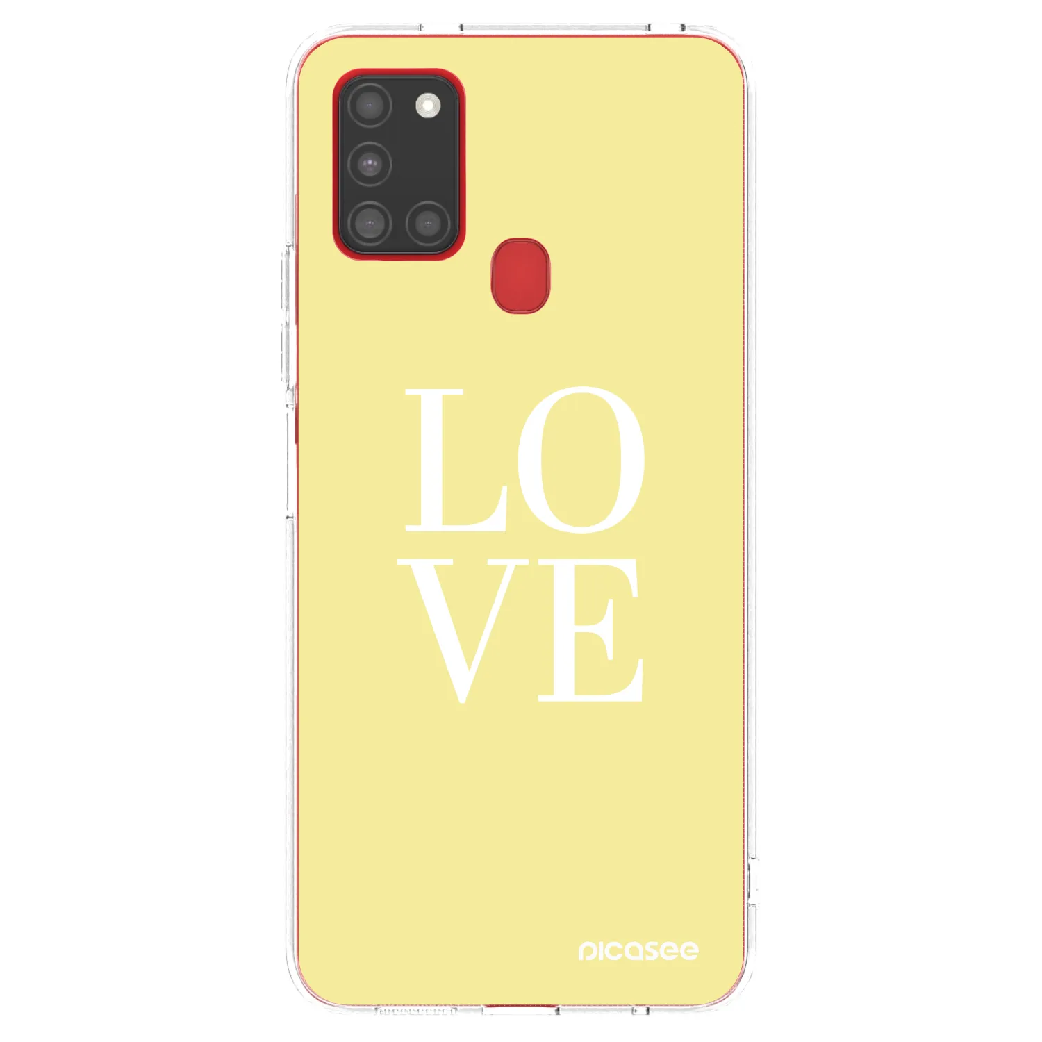 Picasee silikonový průhledný obal pro Samsung Galaxy A21s - Love