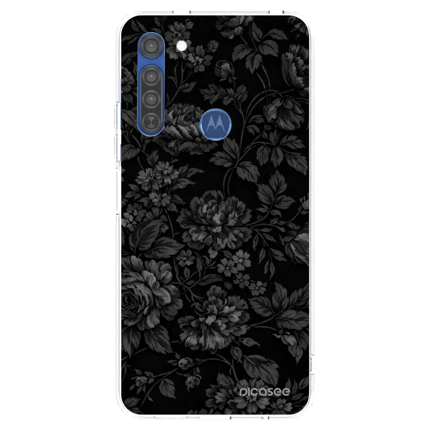 Picasee silikonový průhledný obal pro Motorola Moto G8 - Dark Romance