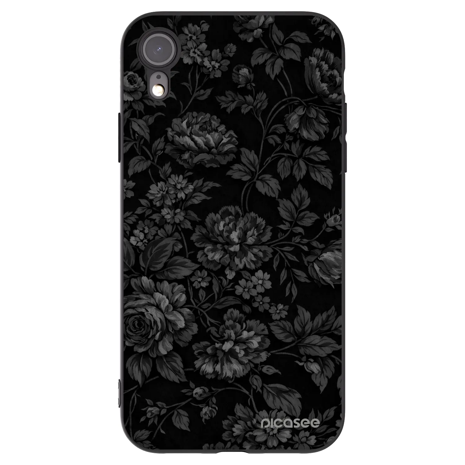 Picasee silikonový černý obal pro Apple iPhone XR - Dark Romance