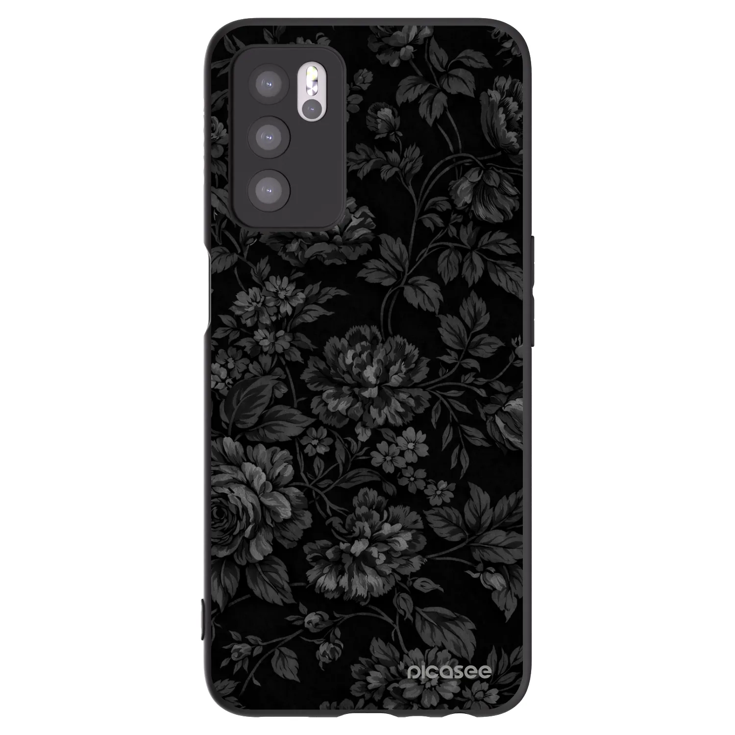Picasee silikonový černý obal pro OPPO A16s - Dark Romance