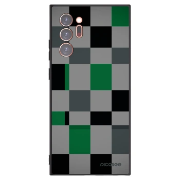 Picasee silikonový černý obal pro Samsung Galaxy Note 20 Ultra - Block Grid