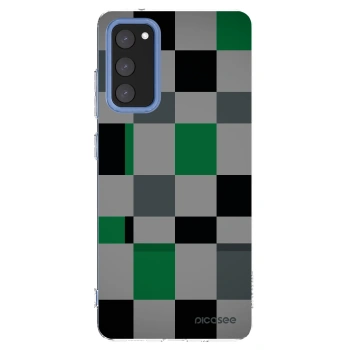 Picasee silikonový průhledný obal pro Samsung Galaxy S20 FE - Block Grid