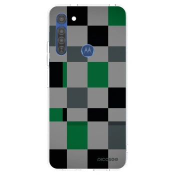 Obal pro Motorola Moto G8 - Block Grid