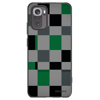Picasee silikonový černý obal pro Xiaomi Redmi Note 10 - Block Grid