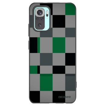Picasee silikonový černý obal pro Xiaomi Redmi Note 10 Pro - Block Grid