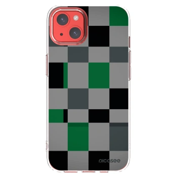 Picasee silikonový průhledný obal pro Apple iPhone 13 - Block Grid