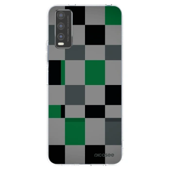 Picasee silikonový průhledný obal pro Vivo Y20s - Block Grid