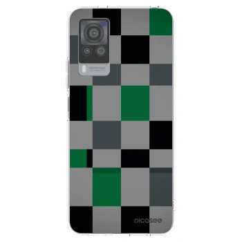 Picasee silikonový průhledný obal pro Vivo X60 Pro 5G - Block Grid