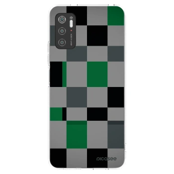 Picasee silikonový průhledný obal pro Xiaomi Poco M3 Pro 5G - Block Grid